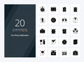 20 Party Solid Glyph icon for presentation Royalty Free Stock Photo