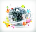 Party, stars and disco ball Royalty Free Stock Photo