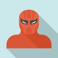 Party superhero icon, flat style Royalty Free Stock Photo