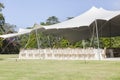 Party Tent Chairs Tables Decor Royalty Free Stock Photo