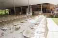 Party Tent Chairs Tables Home Royalty Free Stock Photo