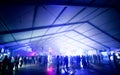 Party tent with people dancing