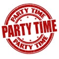Party time grunge rubber stamp Royalty Free Stock Photo