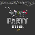 Party time poster Royalty Free Stock Photo
