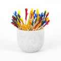 Party toothpicks in small cup Royalty Free Stock Photo