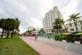 Party town Miami Beach Ocean Drive Spring Break during Covid 19 Coronavirus pandemic