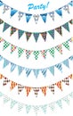 6 Party Triangle Celebration Flags Pattern