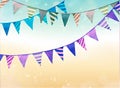 Beautiful Smash the cake , generic Background with watercolour texture , party decorations, garlands.