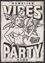 Party woman vintage posterer monochrome