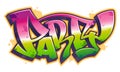 Party word in graffiti style