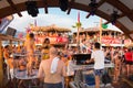 Party on Zrce beach, Novalja, Pag island, Croatia. Royalty Free Stock Photo
