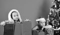 Partying and holiday concept. Children with tired faces Royalty Free Stock Photo