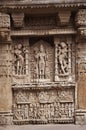 Parvati\'s penance, Inner wall of Rani ki vav, an intricately constructed stepwell on the banks of Saraswati River. Patan in Royalty Free Stock Photo