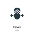 Parvati vector icon on white background. Flat vector parvati icon symbol sign from modern india collection for mobile concept and