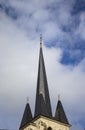 Parvis of the Church of Saint-Martin de Jouy, Built in the 13th Century in Jouy-en-Josas, in the Yvelines Department, France Royalty Free Stock Photo