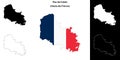Pas-de-Calais outline map Royalty Free Stock Photo