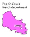 Pas-de-Calais french department map