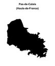 Pas-de-Calais outline map Royalty Free Stock Photo
