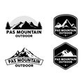 Pas mountain outdoor logo vector