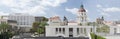 Pasadena City Hall Cityscape Clouds Pano