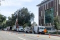 Pasadena city maintenance crews work to maintain public infrastructure.