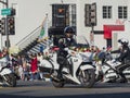 Pasadena Police decorated motor in the famous Rose Parade