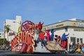 Rose parade colorful float