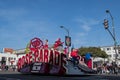 Rose parade colorful float