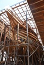 Pasaia, Gipuzkoa, Spain - 26 May, 2022: Historic Whaling Boat reconstruction in the Basque port of Pasaia Royalty Free Stock Photo