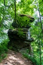 Pasak rock formation above Branna village in Jeseniky mountains in Czech republic