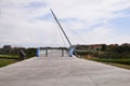 Pasarela del Voluntariado bridge in zaragoza Royalty Free Stock Photo