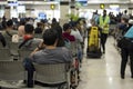 Pasay, Metro Manila, Philippines - Passengers wait at a boarding gate at Terminal 4 of Ninoy Aquino International Royalty Free Stock Photo