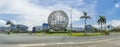 Pasay, Metro Manila, Philippines - Panorama of Mall of Asia Complex, as seen from roundabout.