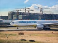 Pasay, Metro Manila, PhilippinesA Cebu Pacific Airbus A330 Neo Airplane taxiing on the runway at NAIA airport, Royalty Free Stock Photo