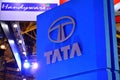 Tata motors booth sign at Manila International Auto Show in Pasay, Philippines Royalty Free Stock Photo