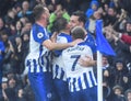 Pascal Gross of Brighton and Hove Albion celebrates goal