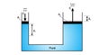 Pascal\'s principle. Pascal\'s law. vector illustration