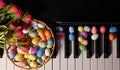 Paschal Easter Eggs and Piano Keys