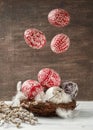 Still life with Pysanky, decorated Easter eggs