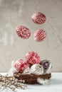 Still life with Pysanky, decorated Easter eggs