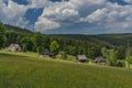 Paseky nad Jizerou village in spring sunny day Royalty Free Stock Photo