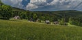 Paseky nad Jizerou village in spring sunny day Royalty Free Stock Photo