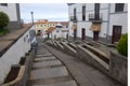 Paseo de Canarias street in firgas top view Royalty Free Stock Photo