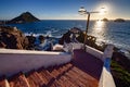 Paseo del Centenario with Mazatlan`s lighthouse in the background