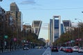 Paseo de la Castellana avenue in Madrid, Spain Royalty Free Stock Photo