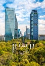 Paseo de la Reforma as seen from Chapultepec Castle in Mexico City Royalty Free Stock Photo