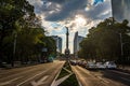 Paseo de La Reforma avenue and Angel of Independence Monument - Mexico City, Mexico Royalty Free Stock Photo