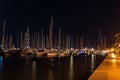 Paseo maritimo at night - Palma de Mallorca, Balearic Islands, Spain Royalty Free Stock Photo