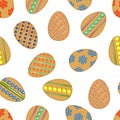 Easter cookies. Seamless pattern.