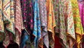 Pashmina scarves on display at a store amritsar Royalty Free Stock Photo